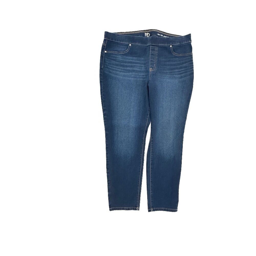 ND New Directions Pull On Skinny Women's sizeโ 18P Dark Blue Denim jeans